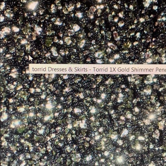 Torrid shimmer pencil gold skirt size 3X - Picture 3 of 4